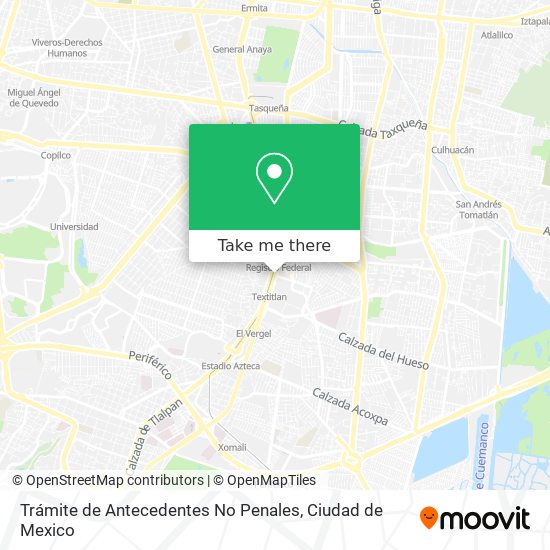 Trámite de Antecedentes No Penales map