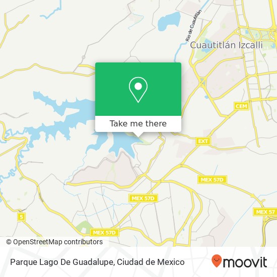 How to get to Parque Lago De Guadalupe in Tepotzotlán by Bus or Train?