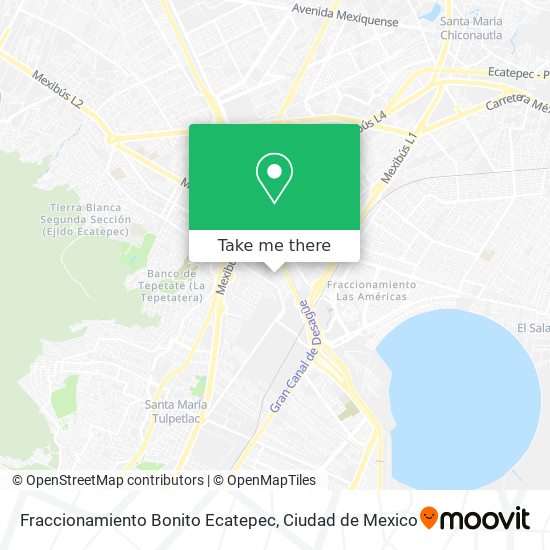 Fraccionamiento Bonito Ecatepec map