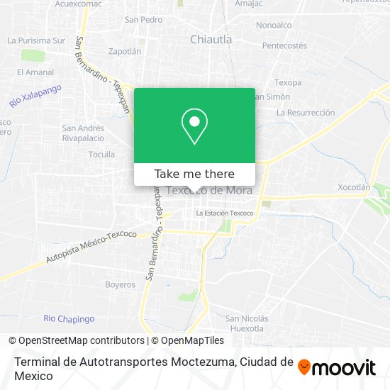 Terminal de Autotransportes Moctezuma map