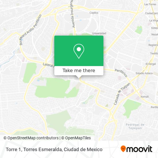 Torre 1, Torres Esmeralda map