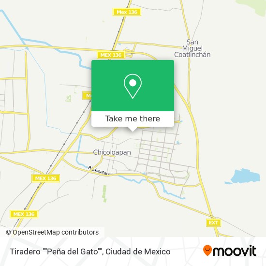Tiradero ""Peña del Gato"" map