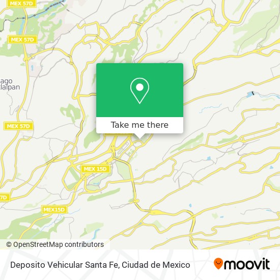 Mapa de Deposito Vehicular Santa Fe