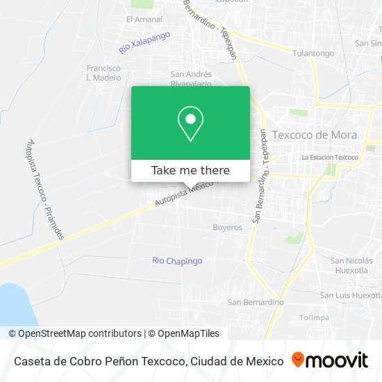 Mapa de Caseta de Cobro Peñon Texcoco