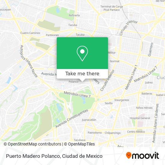 Puerto Madero Polanco map