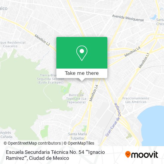 Escuela Secundaria Técnica No. 54 ""Ignacio Ramírez"" map