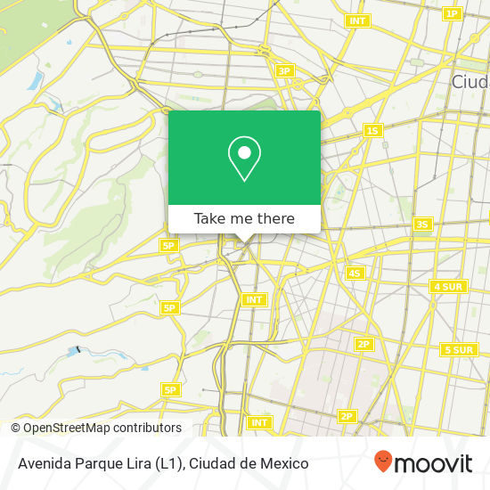 Mapa de Avenida Parque Lira (L1)