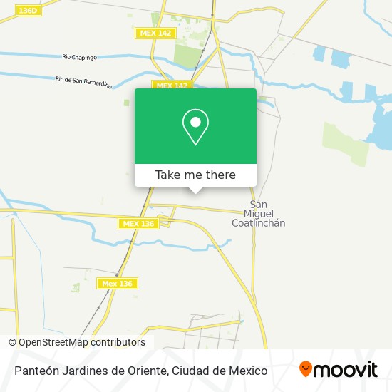 Panteón Jardines de Oriente map