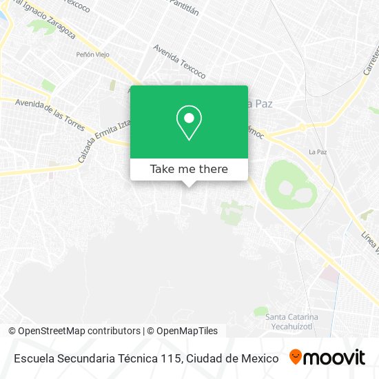 Escuela Secundaria Técnica 115 map