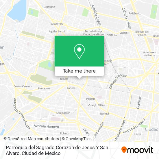 Parroquia del Sagrado Corazon de Jesus Y San Alvaro map