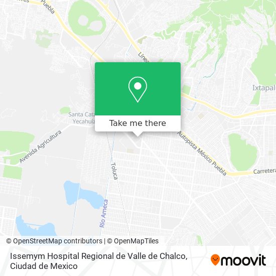 Mapa de Issemym Hospital Regional de Valle de Chalco