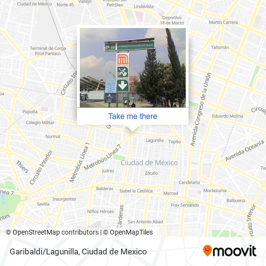 Garibaldi/Lagunilla map