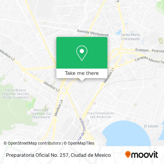 Mapa de Preparatoria Oficial No. 257