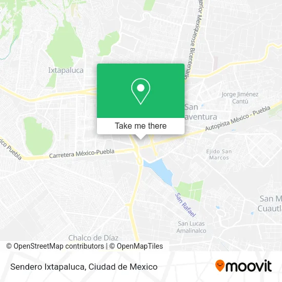 Sendero Ixtapaluca map