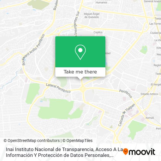 Inai Instituto Nacional de Transparencia, Acceso A La Información Y Protección de Datos Personales map