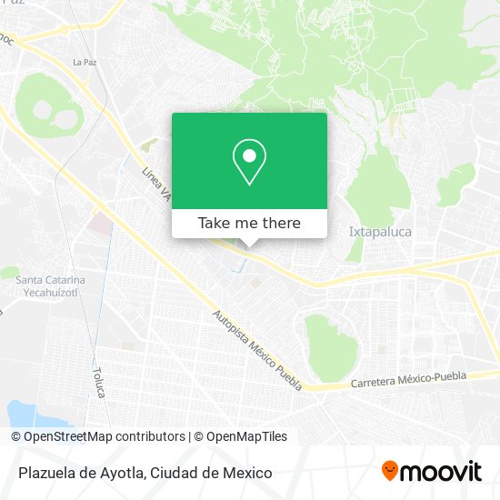 Plazuela de Ayotla map