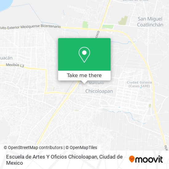 Mapa de Escuela de Artes Y Oficios Chicoloapan