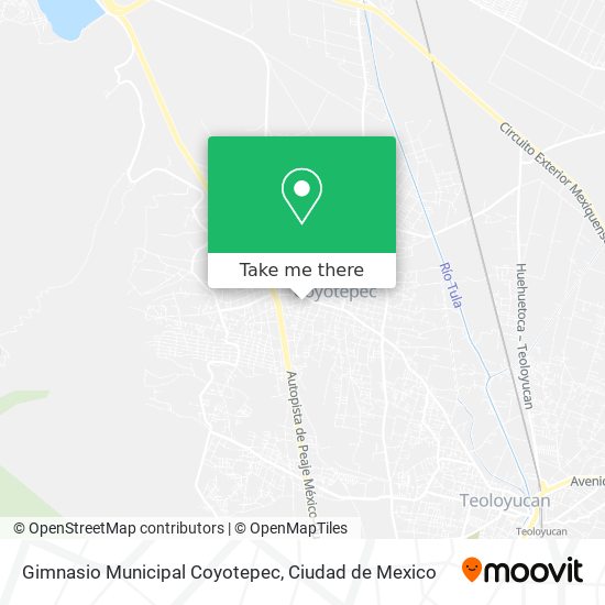 Gimnasio Municipal Coyotepec map