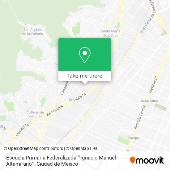 Mapa de Escuela Primaria Federalizada ""Ignacio Manuel Altamirano""