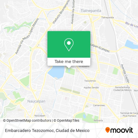 Embarcadero Tezozomoc map