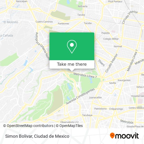 Mapa de Simon Bolivar