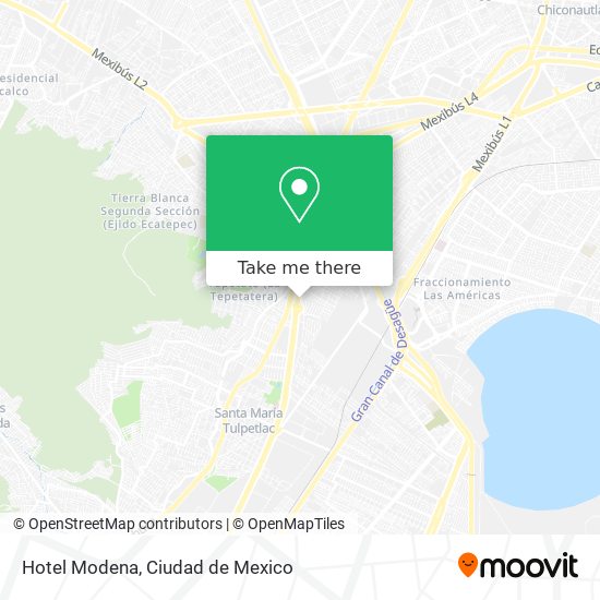 Mapa de Hotel Modena
