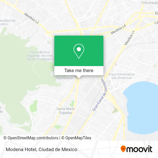 Hotel Modena map