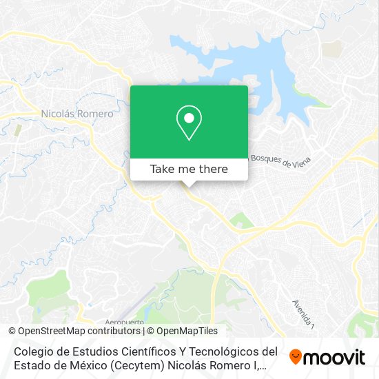 Mapa de Colegio de Estudios Científicos Y Tecnológicos del Estado de México (Cecytem) Nicolás Romero I