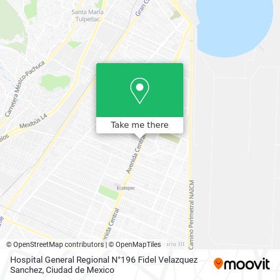 Hospital General Regional N°196 Fidel Velazquez Sanchez map