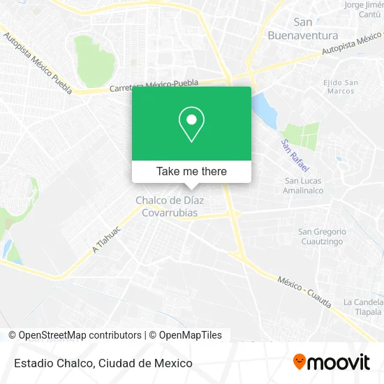 Estadio Chalco map