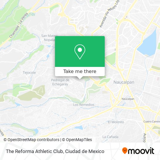 The Reforma Athletic Club map