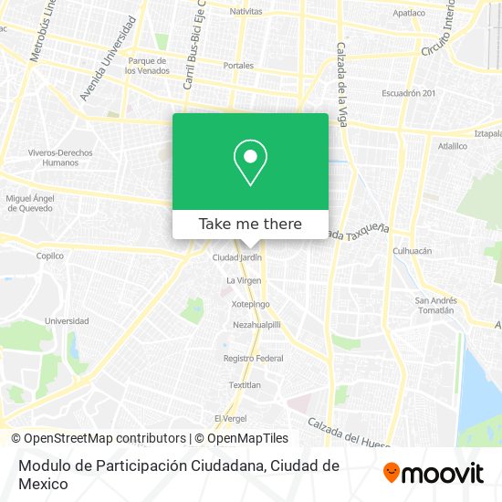 Mapa de Modulo de Participación Ciudadana