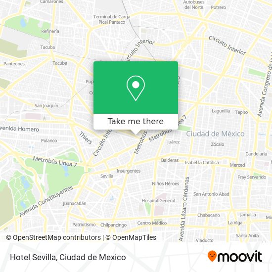 Hotel Sevilla map