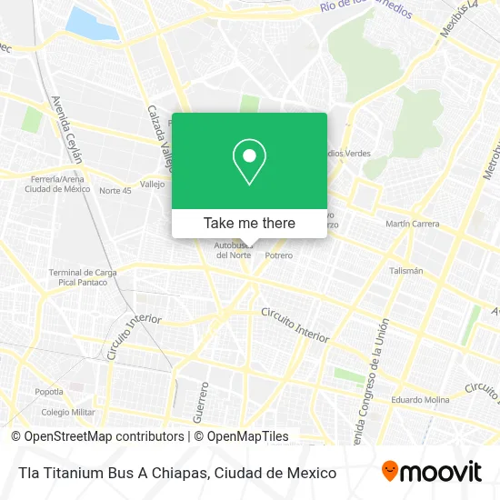 Tla Titanium Bus A Chiapas map