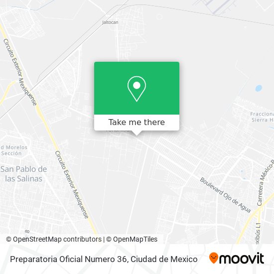 Mapa de Preparatoria Oficial Numero 36