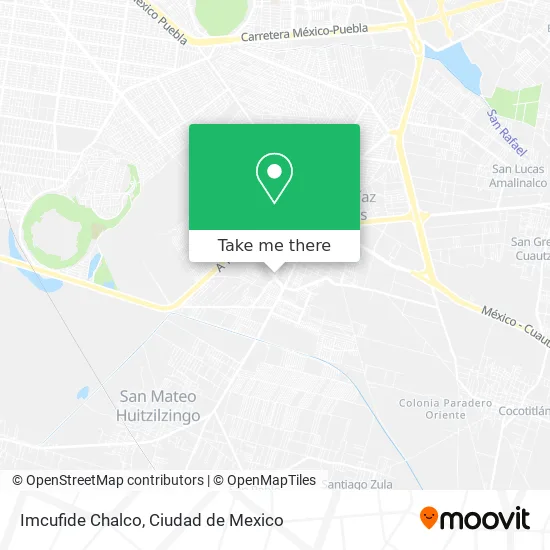 Imcufide Chalco map
