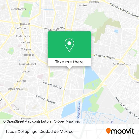 Tacos Xotepingo map