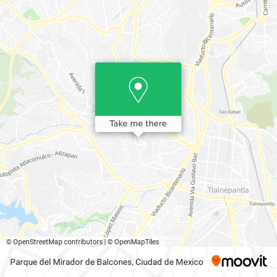 Parque del Mirador de Balcones map