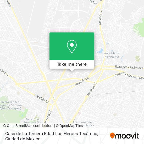 Casa de La Tercera Edad Los Héroes Tecámac map