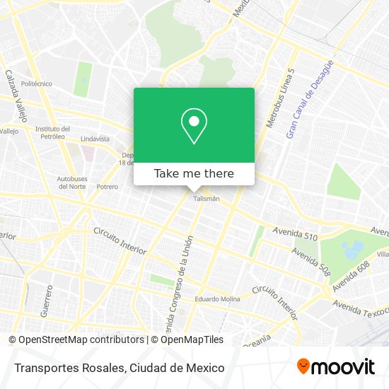 Transportes Rosales map