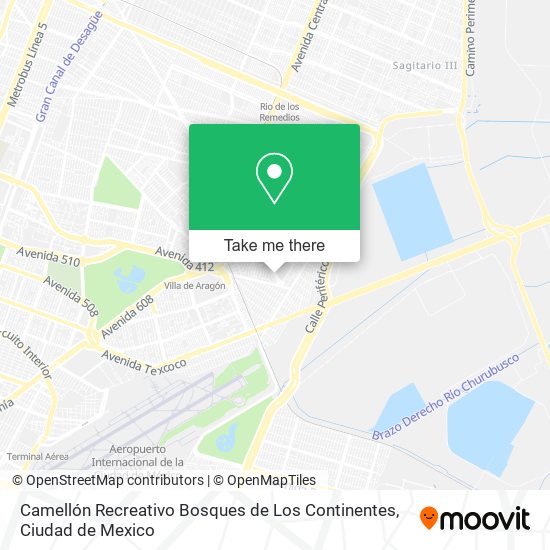Camellón Recreativo Bosques de Los Continentes map