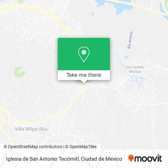 Iglesia de San Antonio Tecómitl map