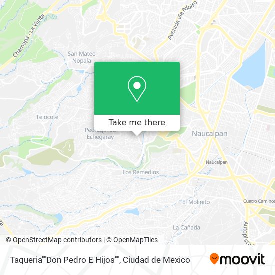 Mapa de Taqueria""Don Pedro E Hijos""