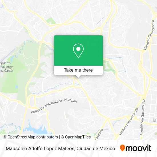 Mapa de Mausoleo Adolfo Lopez Mateos