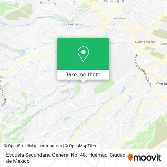 Escuela Secundaria General No. 48. Huémac map