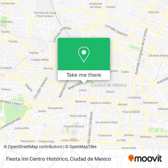 Fiesta Inn Centro Histórico map