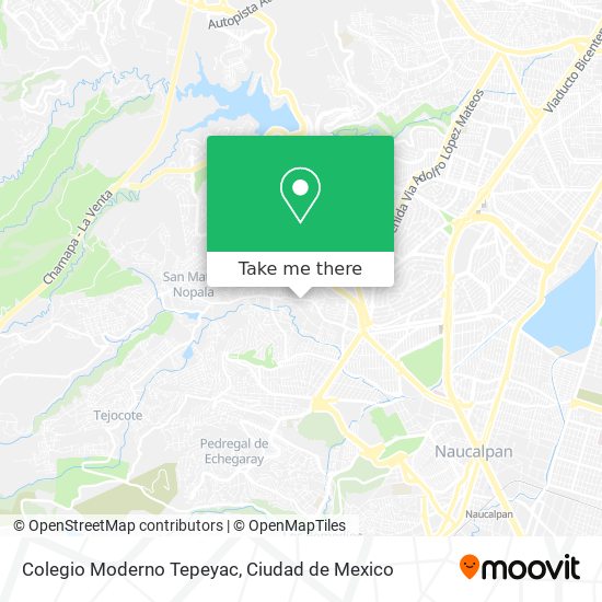 Mapa de Colegio Moderno Tepeyac