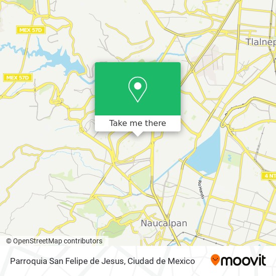 Mapa de Parroquia San Felipe de Jesus