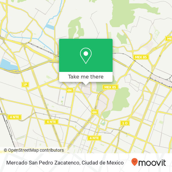 Mercado San Pedro Zacatenco map