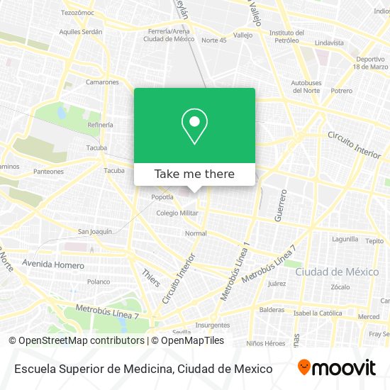 Escuela Superior de Medicina map